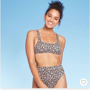 NWT Xhilaration Ribbed Bralette Bikini Top Sz M